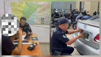 Фотография к новости: Ақтөбеде көлік нөмірін жасырмақ болған жүргізуші ұсталды