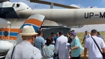 Фотография к новости: «Қазавиақұтқару» ұшқыштары шұғыл жағдайда науқасқа көмекке барды