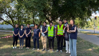 Фотография к новости: Оралда Абайдың мерейтойына орай аула абаттандырылды