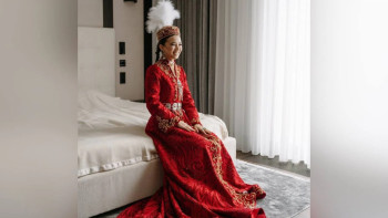 Фотография к новости: Қыз Жібек сияқты: Димаштың қарындасының қыз ұзатудағы образы қанша тұрады