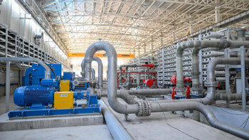 Фотография к новости: Кендірлідегі су тұщыту зауытының алғашқы желісі іске қосылды