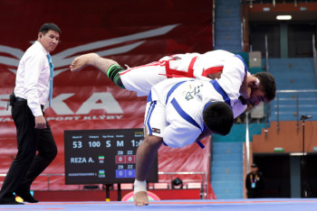 Фотография к новости: Әскерилер арасындағы қазақ күресінен әлем чемпионаты қалай өтіп жатыр?