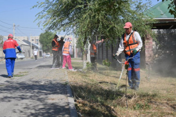 Фотография к новости: Тұрғындар мен жастар бірігіп, қала аумағын күл-қоқыстан тазартты