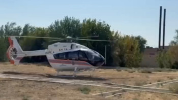 Фотография к новости: ТЖМ тікұшағы Жаңақорғаннан нәрестені Қызылордаға эвакуациялады