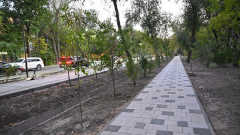 Фотография к новости: Алматыда көшелерді абаттандыру жұмыстары жалғасып жатыр