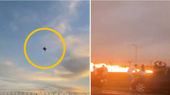 Фотография к новости: Польшада F-16 ұшағы әуе шоуына дайындық кезінде апатқа ұшырады