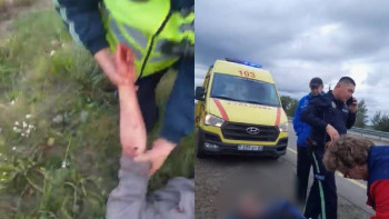 Фотография к новости: Қансырап жатқан жігітті құтқарған полицейлер көпшіліктің алғысына бөленді