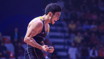 Фотография к новости: Әлем чемпионаты: Балуан Ержет Жарлықасын ширек финалда бақ сынайды