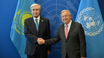 Фотография к новости: Қасым-Жомарт Тоқаев БҰҰ Бас хатшысымен кездесу өткізді