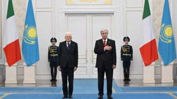 Фотография к новости: Ақордада Италия Президентін салтанатты қарсы алу рәсімі өтті