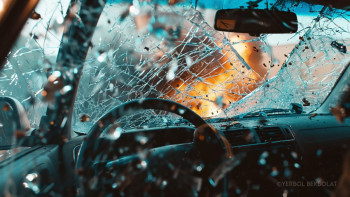 Фотография к новости: Күзетші көлік жарылуға бірнеше секунд қалғанда жүргізушіні құтқарып үлгерді