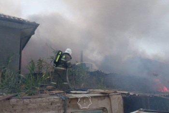 Фотография к новости: Астана маңындағы ауылда 4 тоннаға жуық шөп өртенді