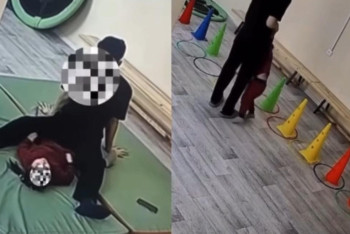 Фотография к новости: Желіде даулы видео тарады: Дене шынықтыру сабағында кішкентай қыз жарақат алды