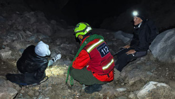 Фотография к новости: Алматы тауларында адасқан туристер аман-есен табылды