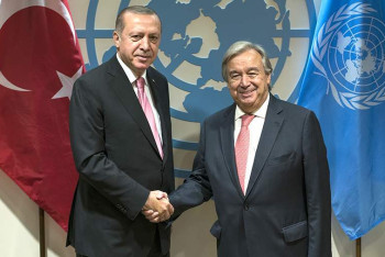 Фотография к новости: Ердоған БҰҰ Бас хатшысына бейбітшілік сыйлығын табыстайтынын мәлімдеді