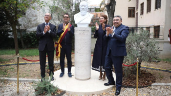 Фотография к новости: Рим қаласында Абайдың бюсті орнатылды