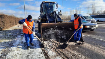 Фотография к новости: Астанада бір тәулікте мың текше метрден астам қар тазартылды