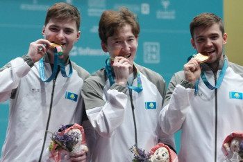 Фотография к новости: "Команда болып жеңуді қаладық": Теннисшілер Ислам ойындарындағы жеңістері туралы