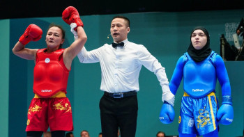 Фотография к новости: Аян Тұрсын Ислам ынтымақтастығы ойындарының ширек финалына өтті