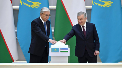 Қазақстан мен Өзбекстан президенттері бірлескен жобаларды іске қосу рәсіміне қатысты