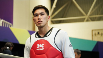 Фотография к новости: Ислам ынтымақтастығы ойындары: таеквондошы Бауыржан Хасенов күміс медаль иеленді