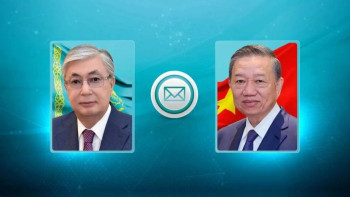 Фотография к новости: Президент Вьетнам Коммунистік партиясы Орталық комитетінің Бас хатшысына көңіл айтты