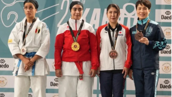 Фотография к новости: Тарихи жүлде: Ләззат Жүсіпова пара-каратэден алтын медаль жеңіп алды