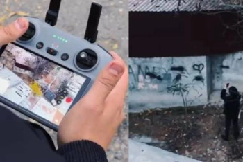 Фотография к новости: Полицейлер дрон арқылы есірткі жасырған жігітті ұстады