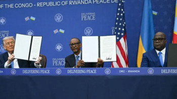 Фотография к новости: Руанда мен Конго басшылары Трамптың қатысуымен бейбіт келісімге қол қойды