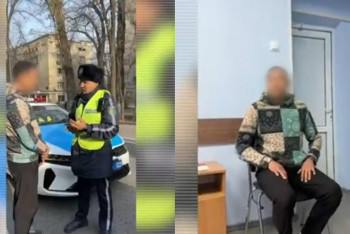 Фотография к новости: Жол қауіпсіздігіне қатер төндірген есірткіге мас жүргізуші ұсталды