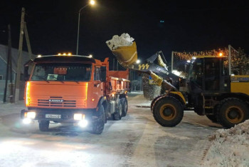 Фотография к новости: Бүгін Астанадан 20 мың текше метрге жуық қар шығарылды