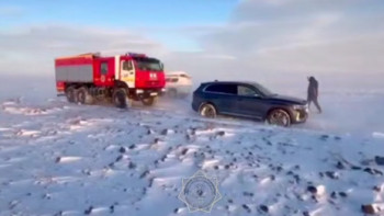 Фотография к новости: Батыс Қазақстанда қар құрсауында қалған 4 адам құтқарылды