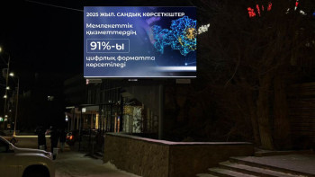 Фотография к новости: Ел өңірлерінде мемлекеттік жобалар мен жетістіктер LED-экрандарда көрсетіле бастады