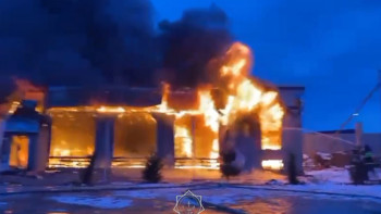 Фотография к новости: Түркістан облысында дәмхана өртеніп кетті 