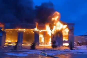 Фотография к новости: Түркістан облысында дәмхана өртеніп кетті 