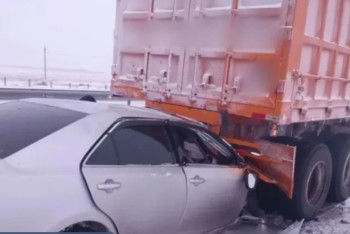 Павлодар облысында жеңіл көлік жүк көлігіне соқтығысып, екі адам қаза тапты