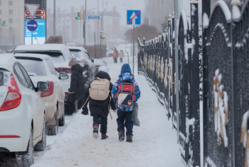 Фотография к новости: Астана оқушылары ауа райына байланысты онлайн оқуға көшті
