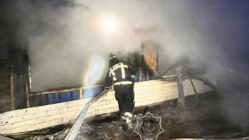 Фотография к новости: Астанада құрылыс алаңында өрт шықты