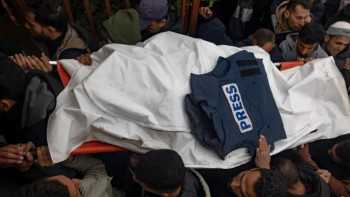 Фотография к новости: Израильдің Газа секторына жасаған соққысынан үш журналист қаза тапты