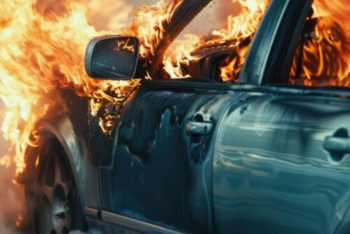 Фотография к новости: Семейде полицейлердің екі көлігін өртеген зейнеткер ұсталды