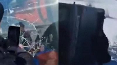 Абай облысында автобус аударылды: 50 адам зардап шекті