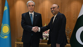 Фотография к новости: Мемлекет басшысы Пәкістан Президенті Асиф Али Зардаримен келіссөз жүргізді