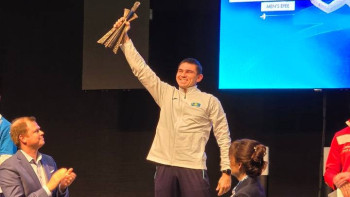 Фотография к новости: Руслан Курбанов Германиядағы әлем кубогында жеңіске жетті