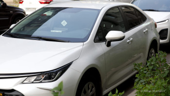 Фотография к новости: Сәтбаевта жалған нөмір таққан жүргізуші жауапқа тартылды