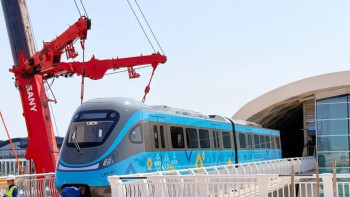 Фотография к новости: Астанада жаңа LRT станциясының маңында өрт шықты