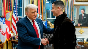 Фотография к новости: "Сен бізге Америкада керексің": Трамп Роналдуға көпшілік алдында ерекше ұсыныс жасады