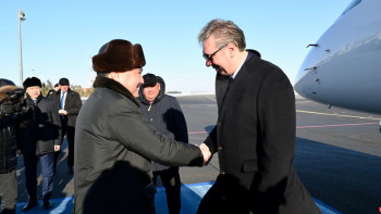 Фотография к новости: Астанаға Сербия Президенті Александр Вучич ресми сапармен келді