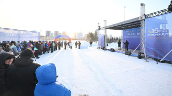 Фотография к новости: Астанада жаңа Конституцияға байланысты референдум қарсаңында Taldau Run өтті