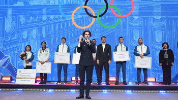 Фотография к новости: Алматыда XXV қысқы Олимпиада ойындарының қатысушылары марапатталды