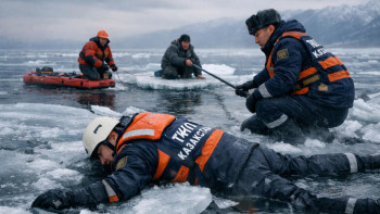 Фотография к новости: Жетісуда қайғылы оқиға: Балықшыны құтқару кезінде ТЖД қызметкері қаза тапты